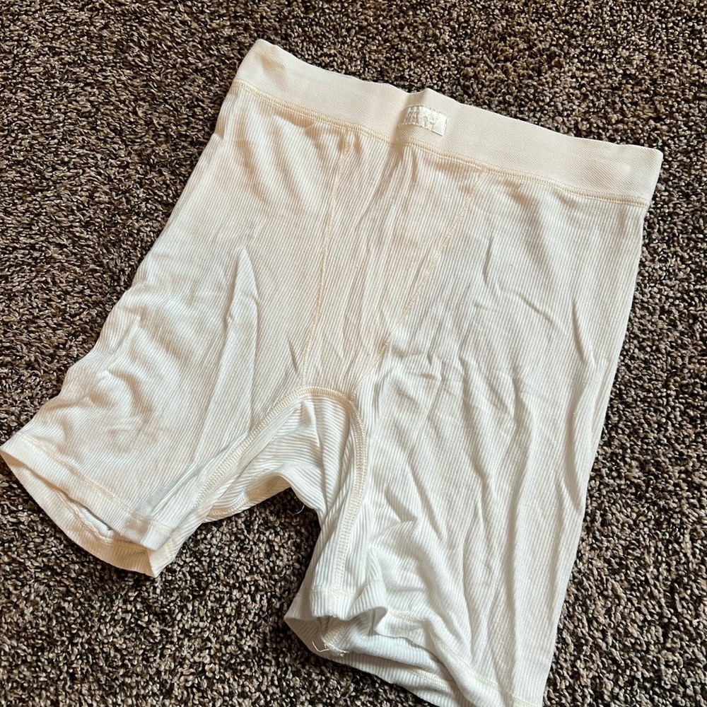 SKIMS White Ribbed Boxer Briefs
